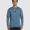 Men QUIKSILVER Rashvests | Mens Solid Streak Long Sleeve Upf 50 Surf T-Shirt