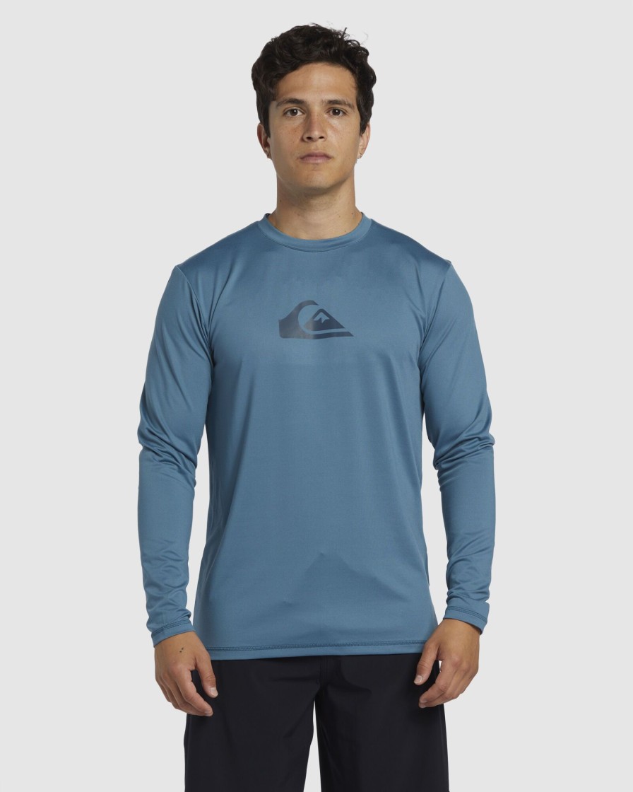 Men QUIKSILVER Rashvests | Mens Solid Streak Long Sleeve Upf 50 Surf T-Shirt