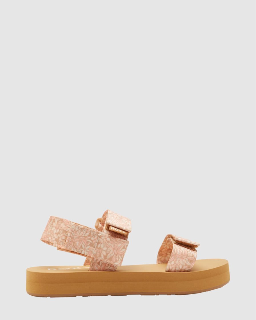 Women ROXY Slides | Womens Roxy Cage Sandals