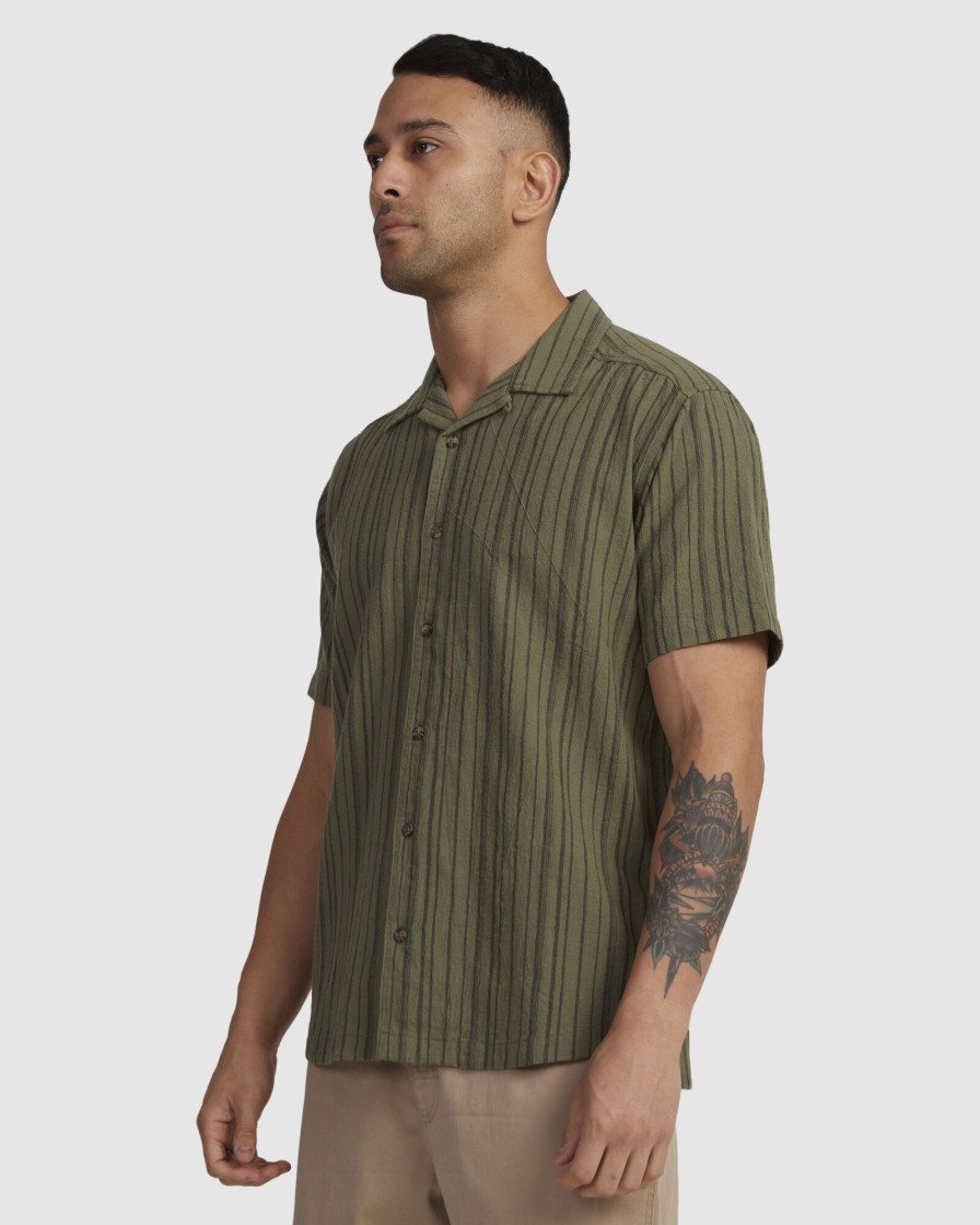 Men RVCA Knitwear | Beat Stripe Shirt