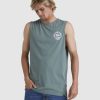 Men QUIKSILVER Singlets & Tanks | Mens Circled Script Muscle T-Shirt