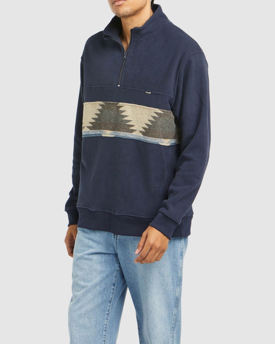 Men WRANGLER Jumpers & Hoodies | Zip Polar Fleece Sweat Aztec S