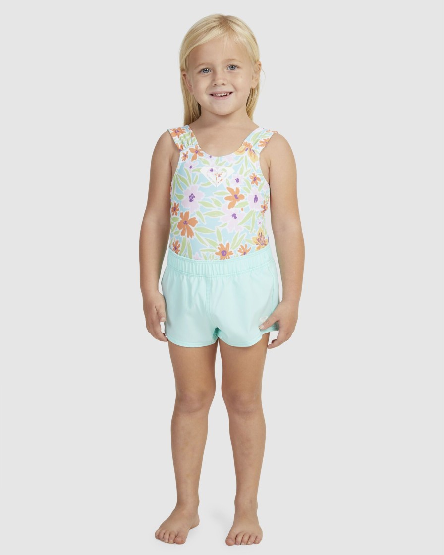 Youth ROXY Clothing | Girls 2-7 Solid Basic Swim Shorts