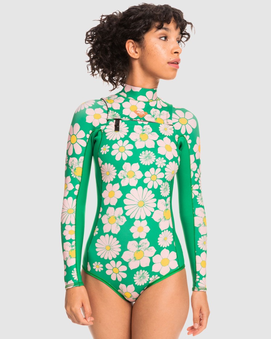 Women ROXY Wetsuits | 1.5 Popsurf Ls Cheeky Qlock