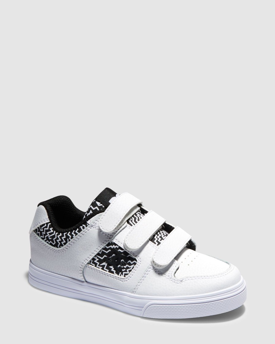 Youth DC SHOES Footwear | Kids' Pure Elastic Lace Shoes