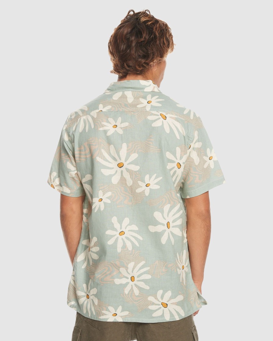 Men QUIKSILVER Shirts | Mens Trippy Floral Short Sleeve Shirt