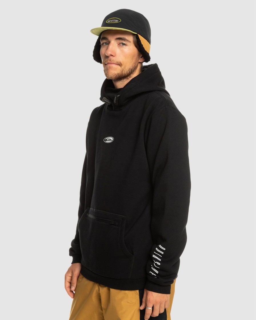 Men QUIKSILVER Jumpers & Hoodies | Mens Big Logo Technical Riding Hoodie