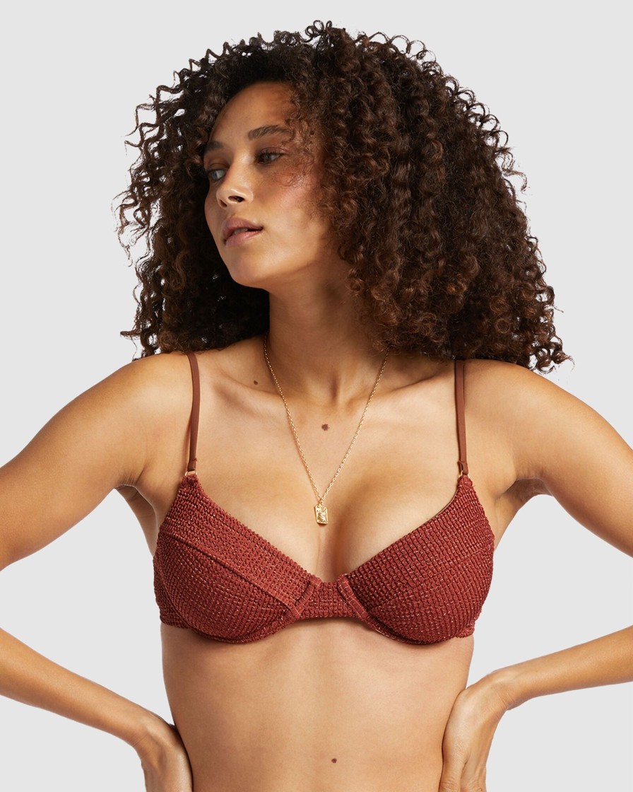 Women BILLABONG Bikini Tops | Shimmer High Morgan Underwire Bikini Top