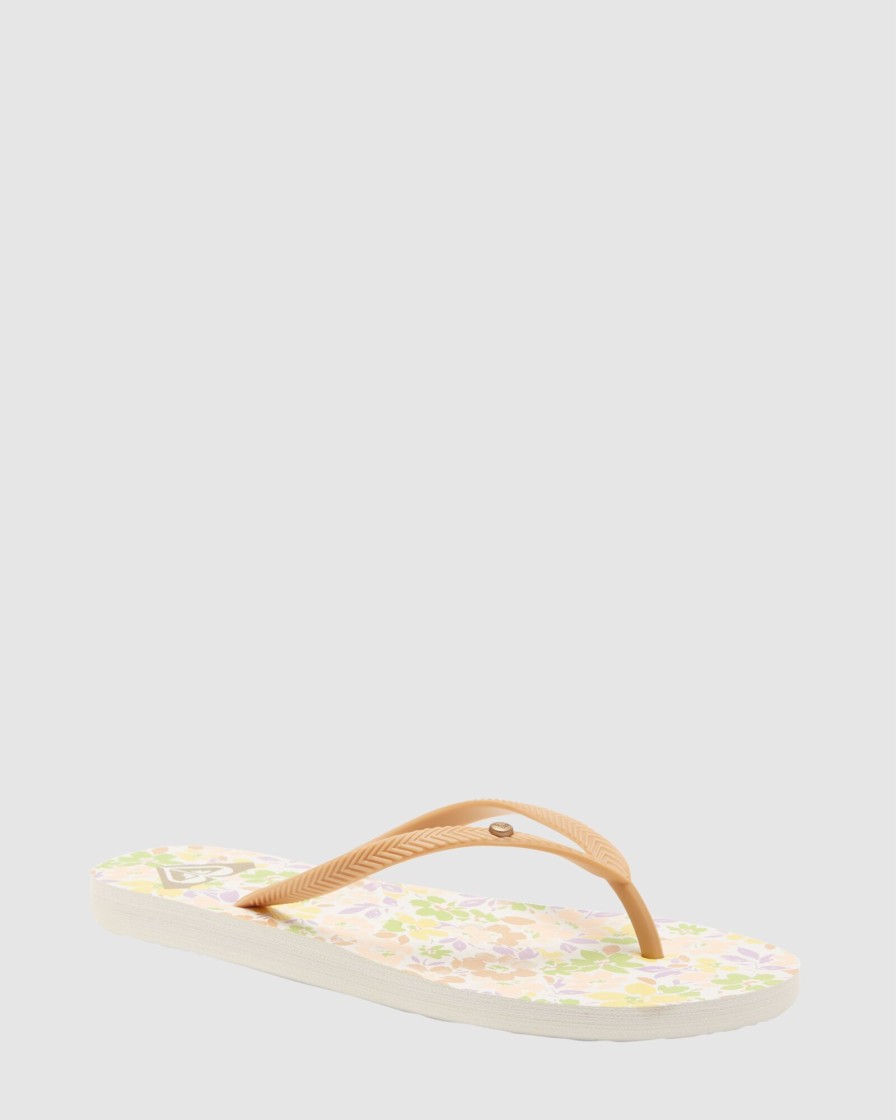 Women ROXY Thongs | Womens Bermuda Print Thongs