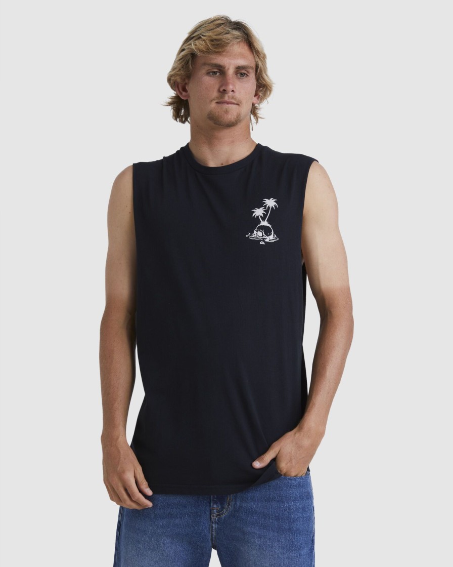 Men QUIKSILVER Singlets & Tanks | Mens Skull Palm Muscle T-Shirt