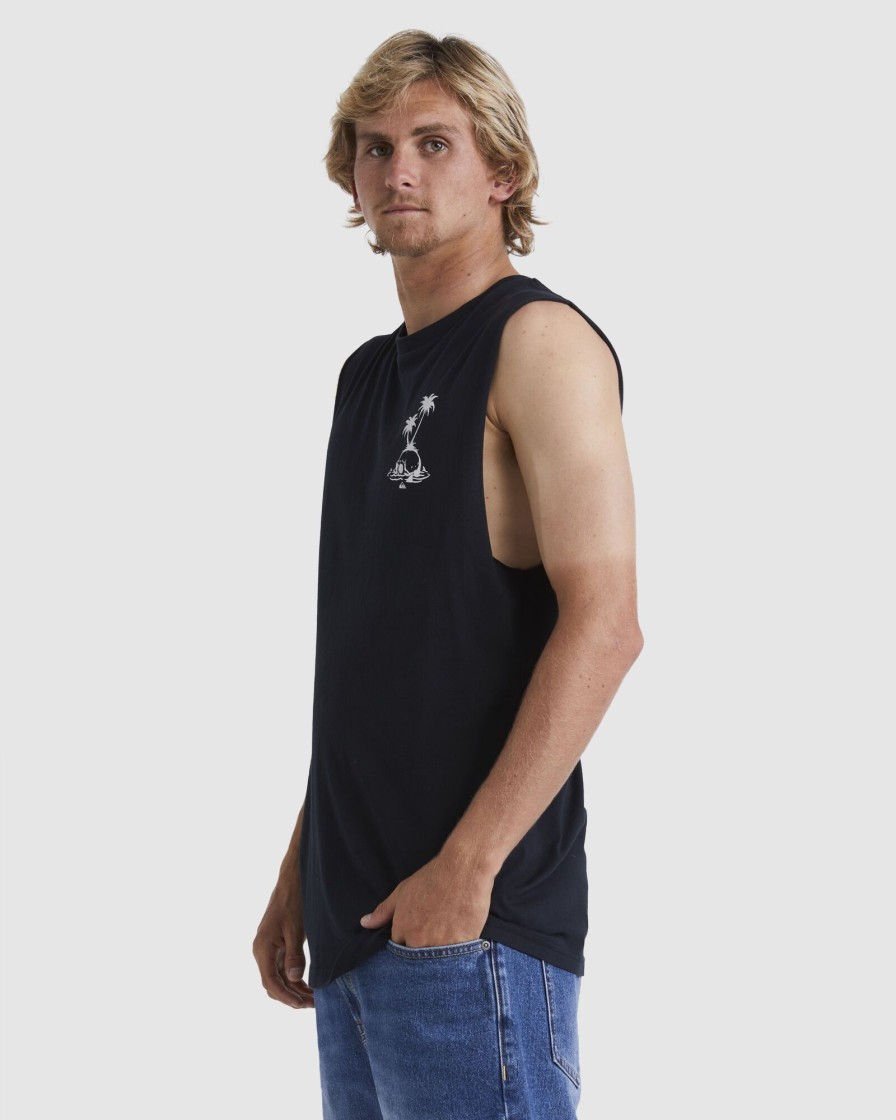 Men QUIKSILVER Singlets & Tanks | Mens Skull Palm Muscle T-Shirt