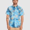 Men QUIKSILVER Shirts | Mens Fade Out Short Sleeve Shirt