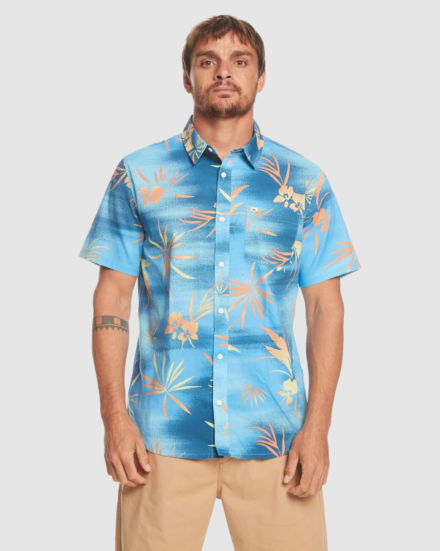 Men QUIKSILVER Shirts | Mens Fade Out Short Sleeve Shirt