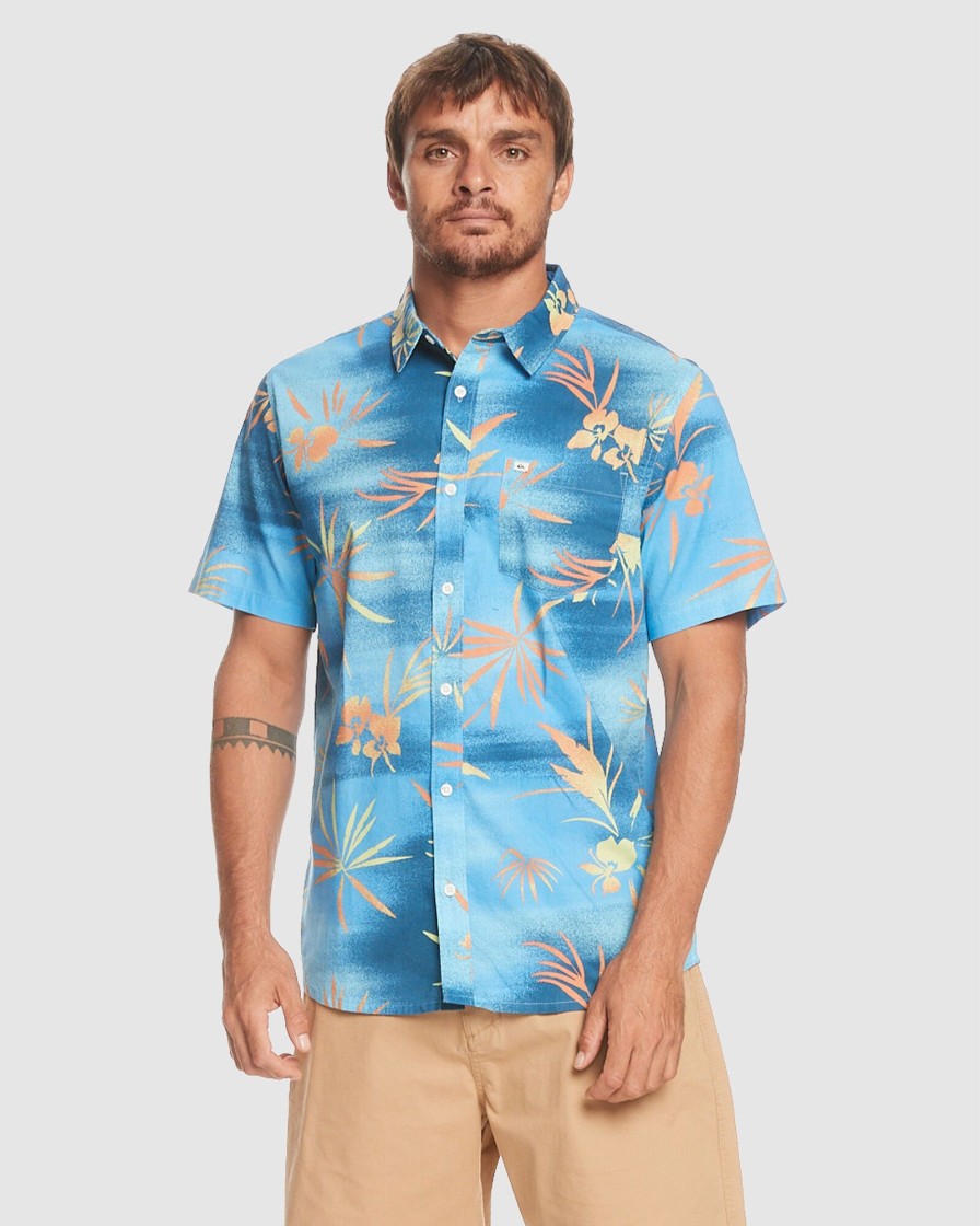 Men QUIKSILVER Shirts | Mens Fade Out Short Sleeve Shirt