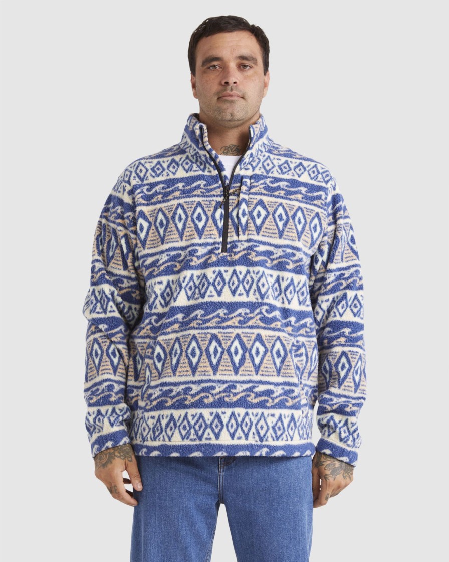 Men BILLABONG Jumpers & Hoodies | A/Div Waves Boundary Mock Neck Pullover