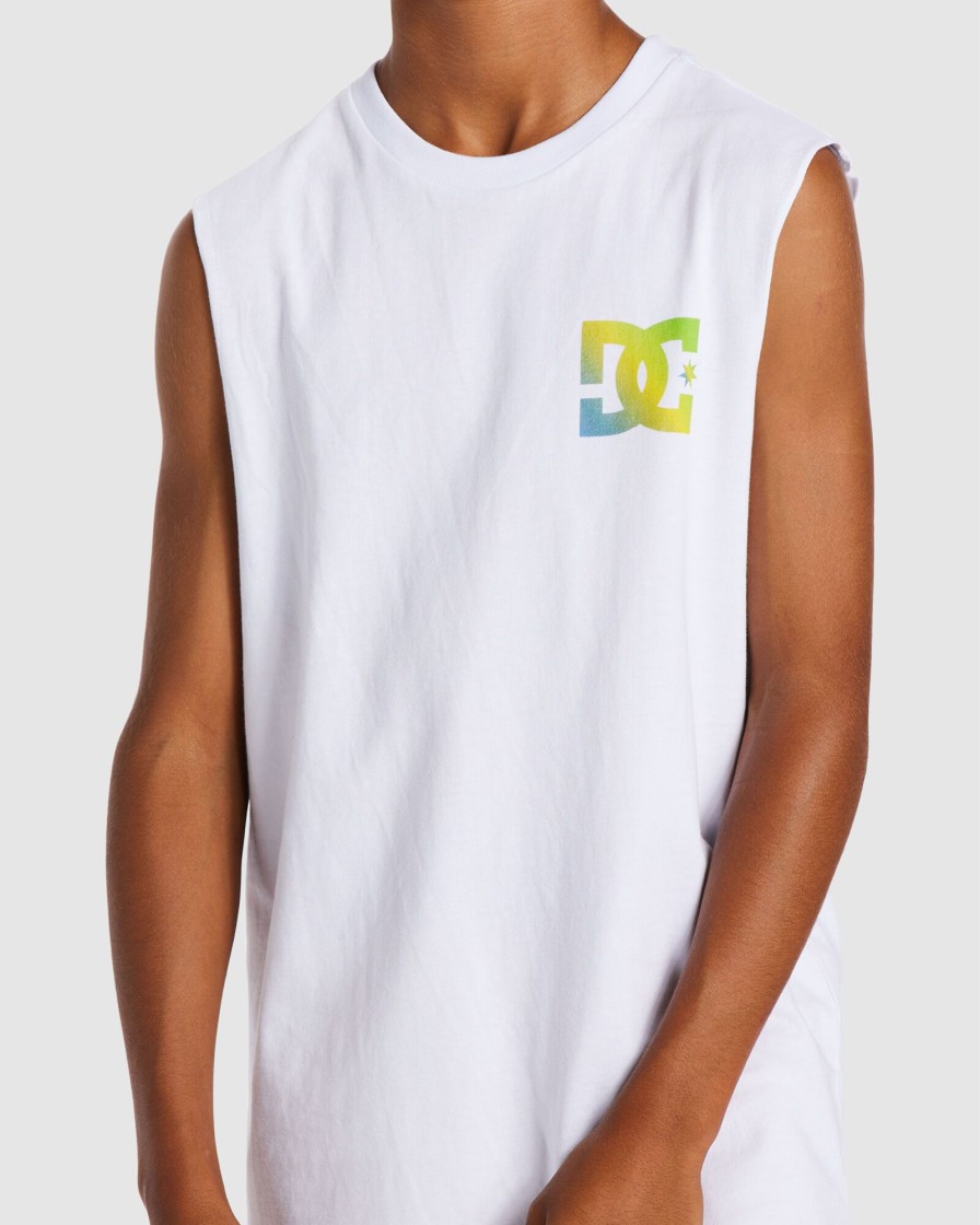 Youth DC SHOES Clothing | Warped Circle Sleeveless Muscle T-Shirt