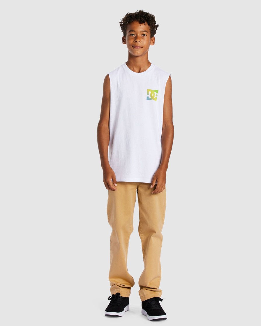 Youth DC SHOES Clothing | Warped Circle Sleeveless Muscle T-Shirt