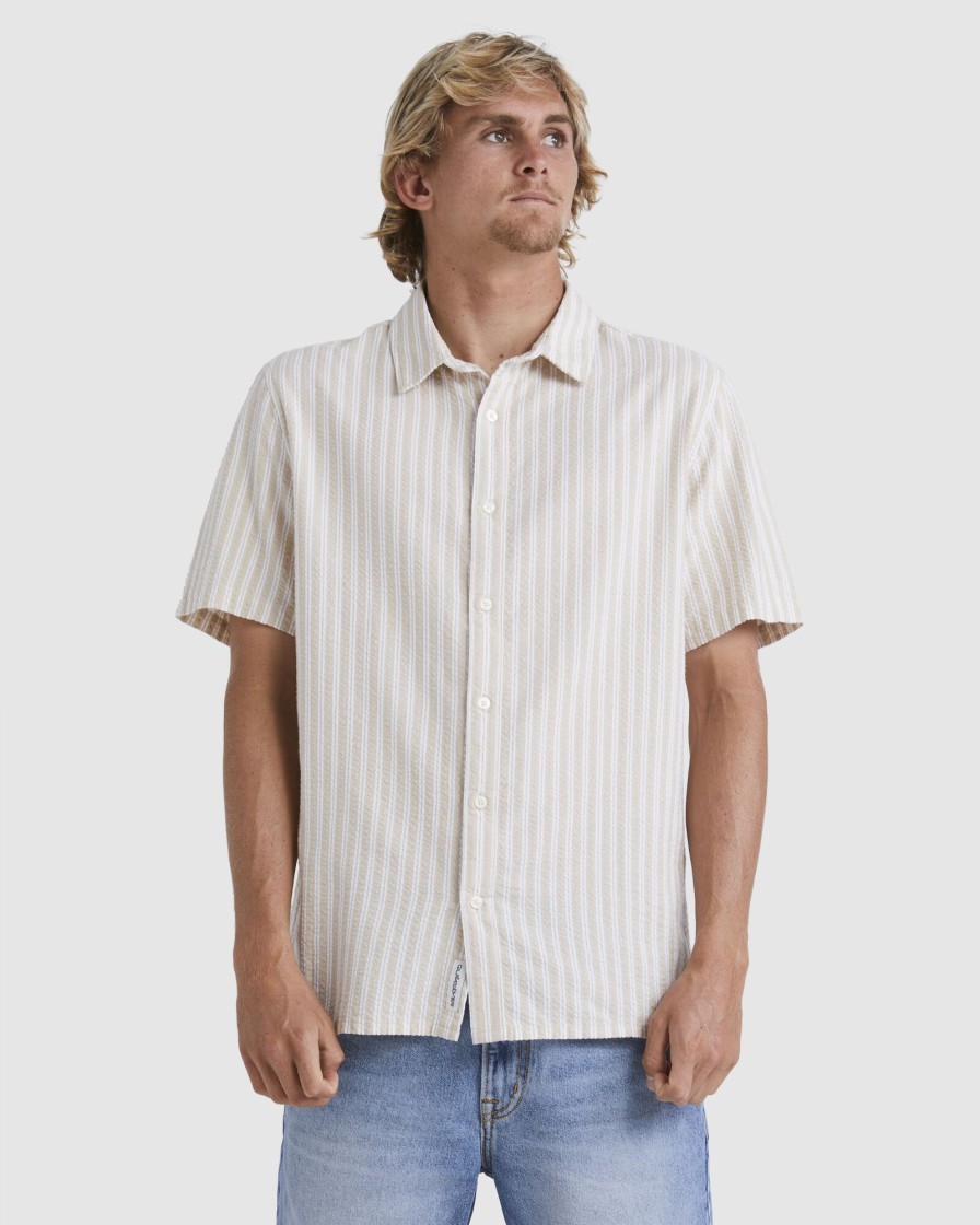 Men QUIKSILVER Shirts | Mens Streak Short Sleeve Shirt