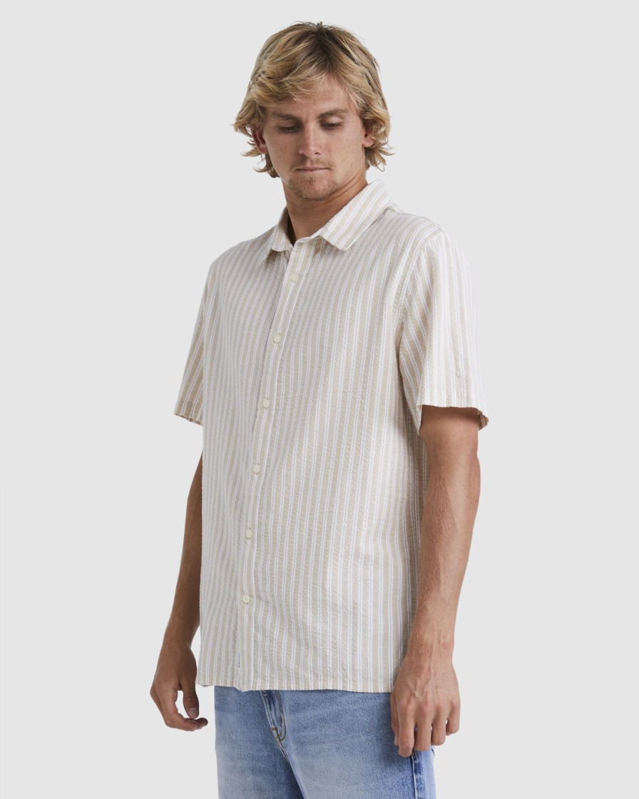 Men QUIKSILVER Shirts | Mens Streak Short Sleeve Shirt