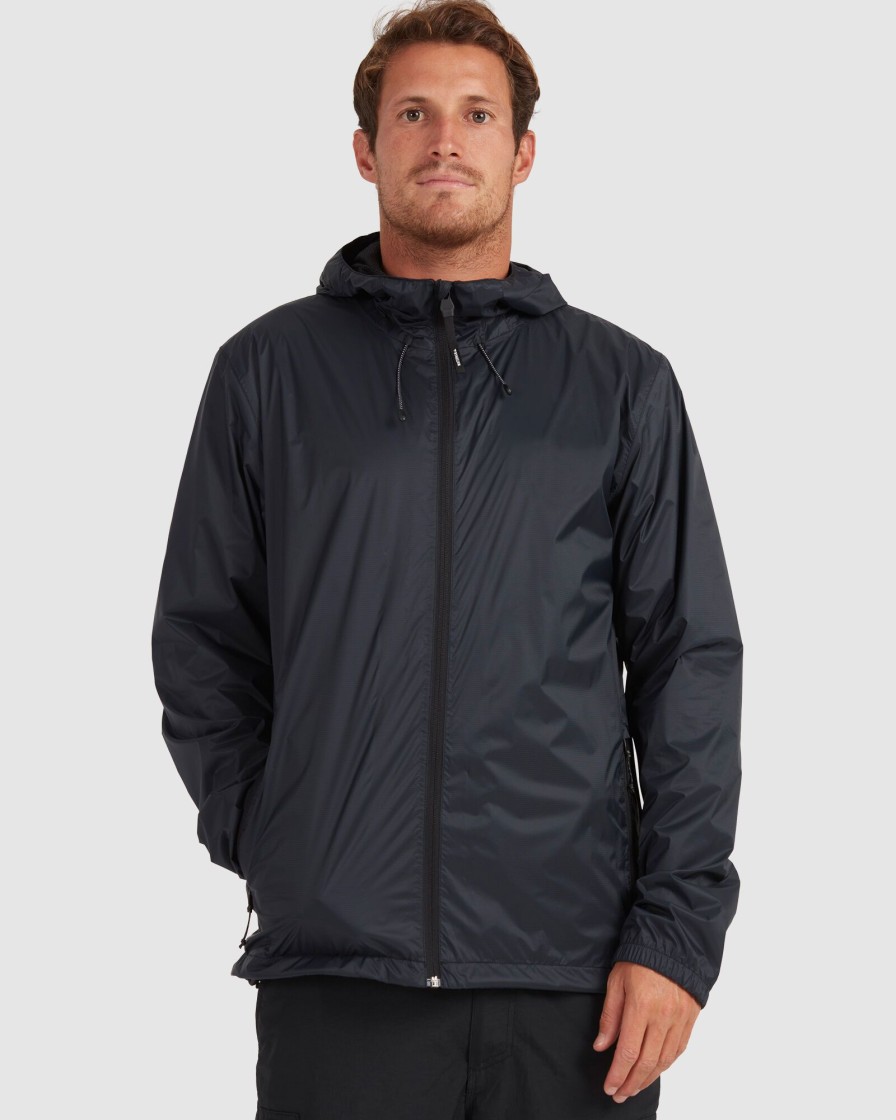 Men QUIKSILVER Jackets | Mens Waterman Waterwind Waterproof Rain Jacket