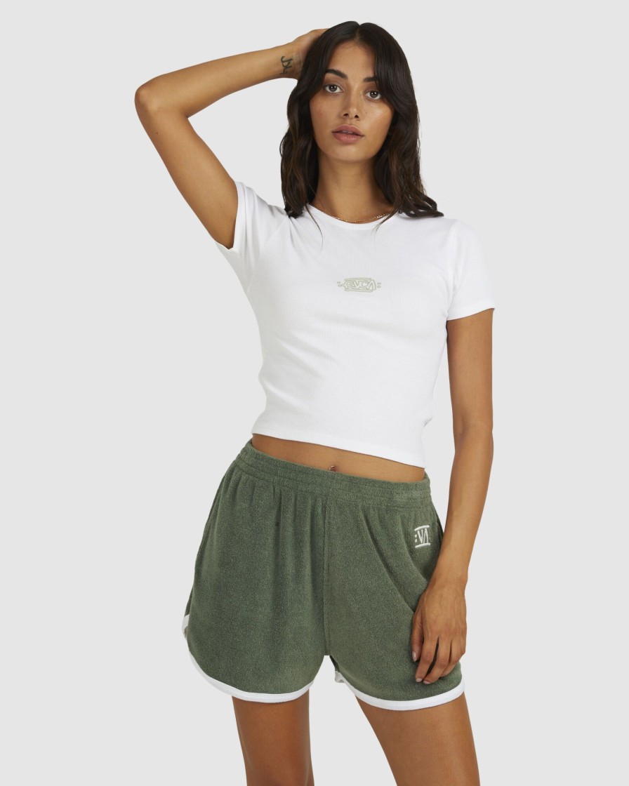 Women RVCA Tops | Rvca Street Baby Tee