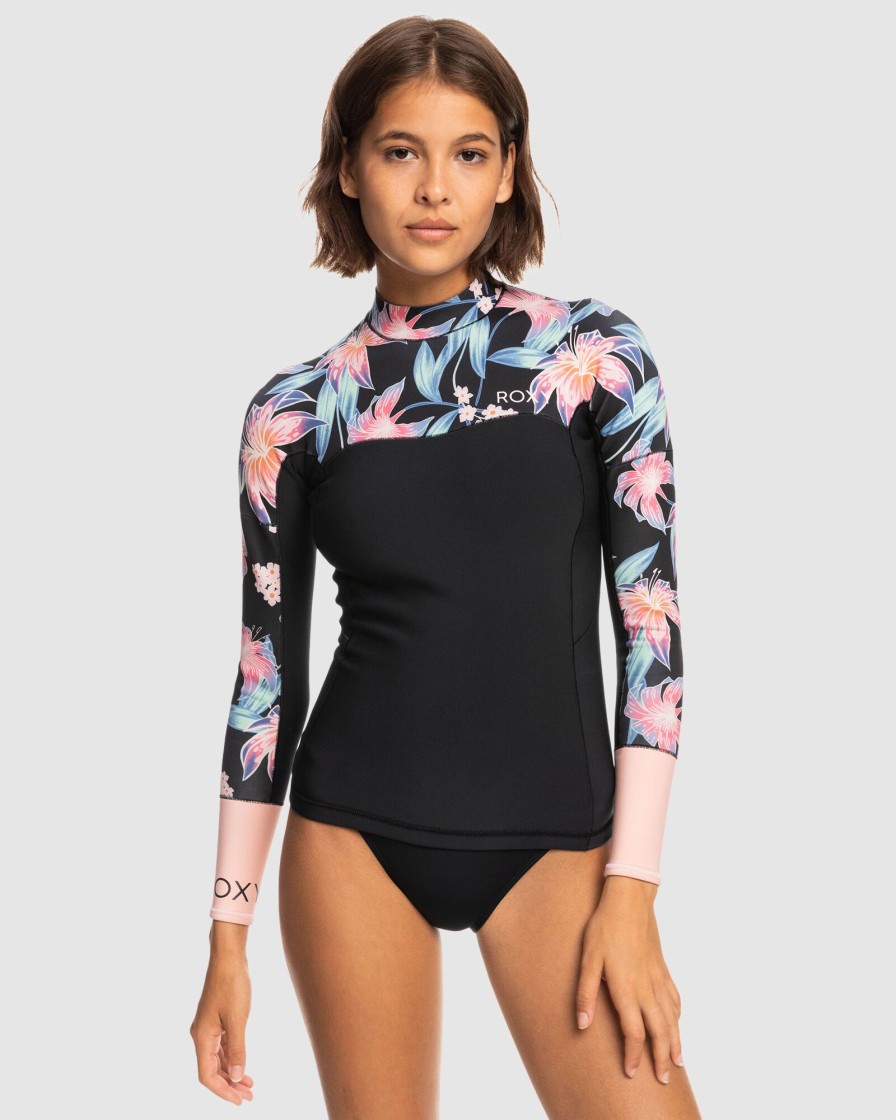 Women ROXY Wetsuits | Womens 1Mm Swell Series Neoprene Wetsuit Jacket