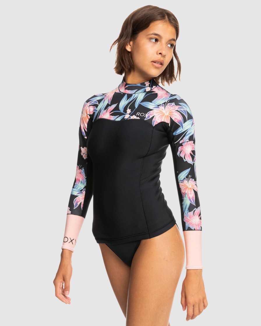 Women ROXY Wetsuits | Womens 1Mm Swell Series Neoprene Wetsuit Jacket