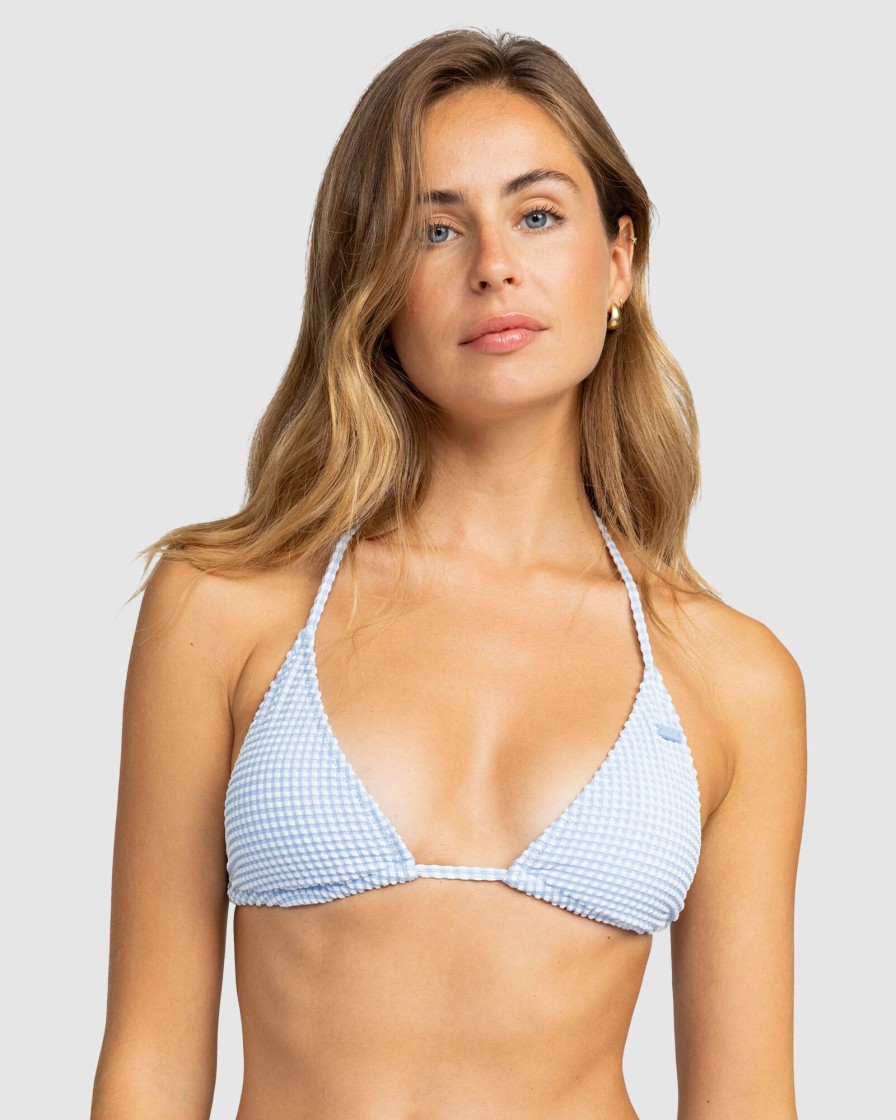 Women ROXY Bikini Tops | Gingham Tiki Tri