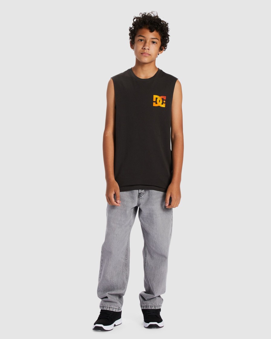 Youth DC SHOES Clothing | Warped Circle Sleeveless Muscle T-Shirt