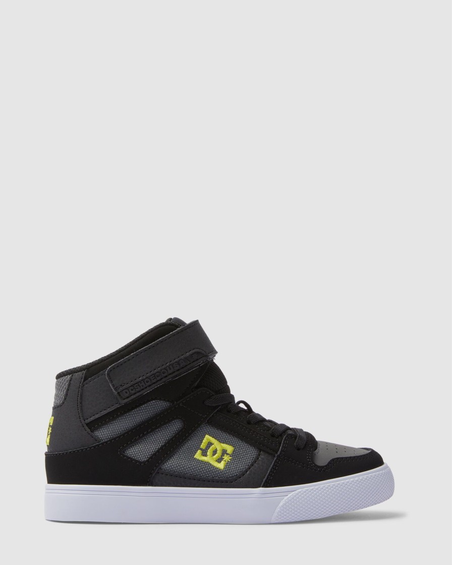 Youth DC SHOES Footwear | Kids' Pure High Elastic Lace High-Top Shoes