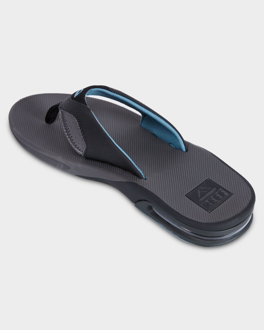 Men REEF Casual | Fanning Thong - Black Silver