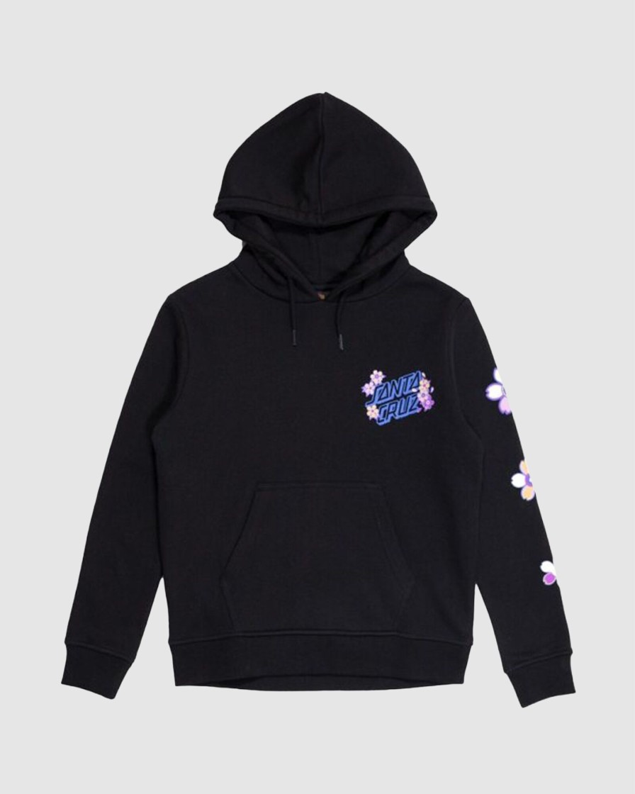 Youth SANTA CRUZ Clothing | Blooming Stack Hoody Blk