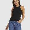 Women ROXY Tops | Womens Baseline Rib Knit Vest Top