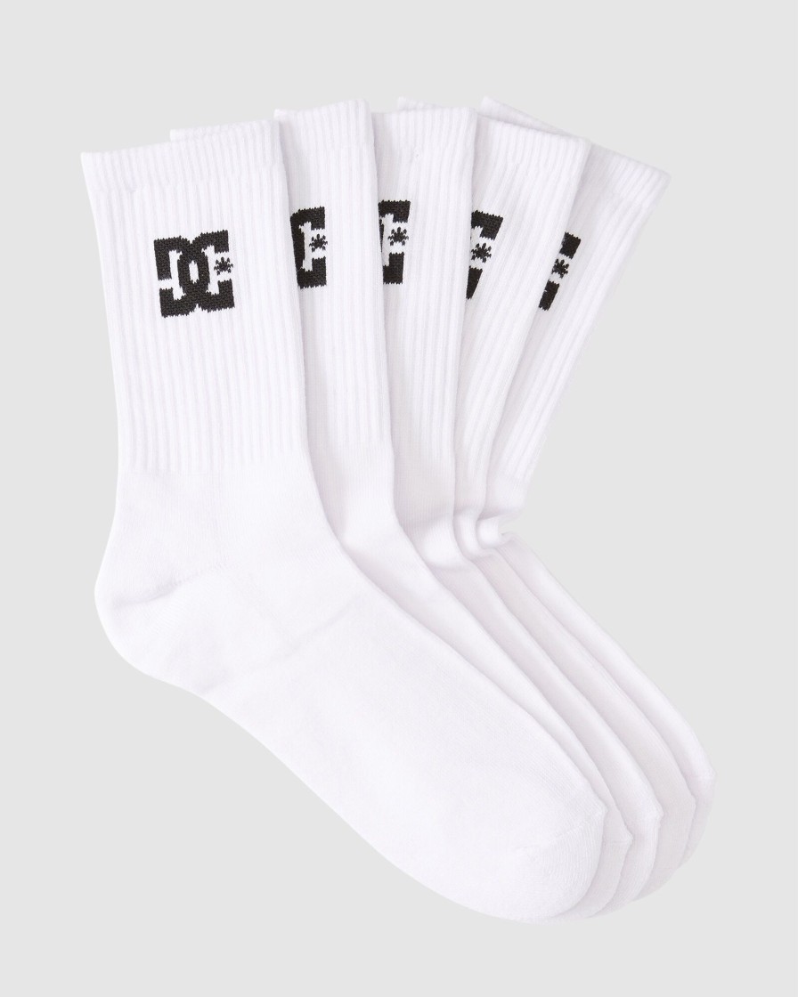 Men DC SHOES Socks & Underwear | Men'S Dc Shoes 5-Pack Crew Socks