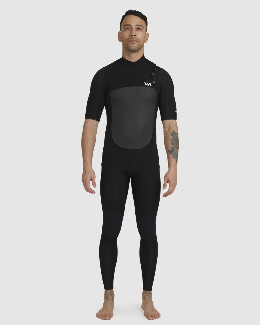 Men RVCA Wetsuits | 2/2 Balance Chest Zip Short Sleeve Fullsuit