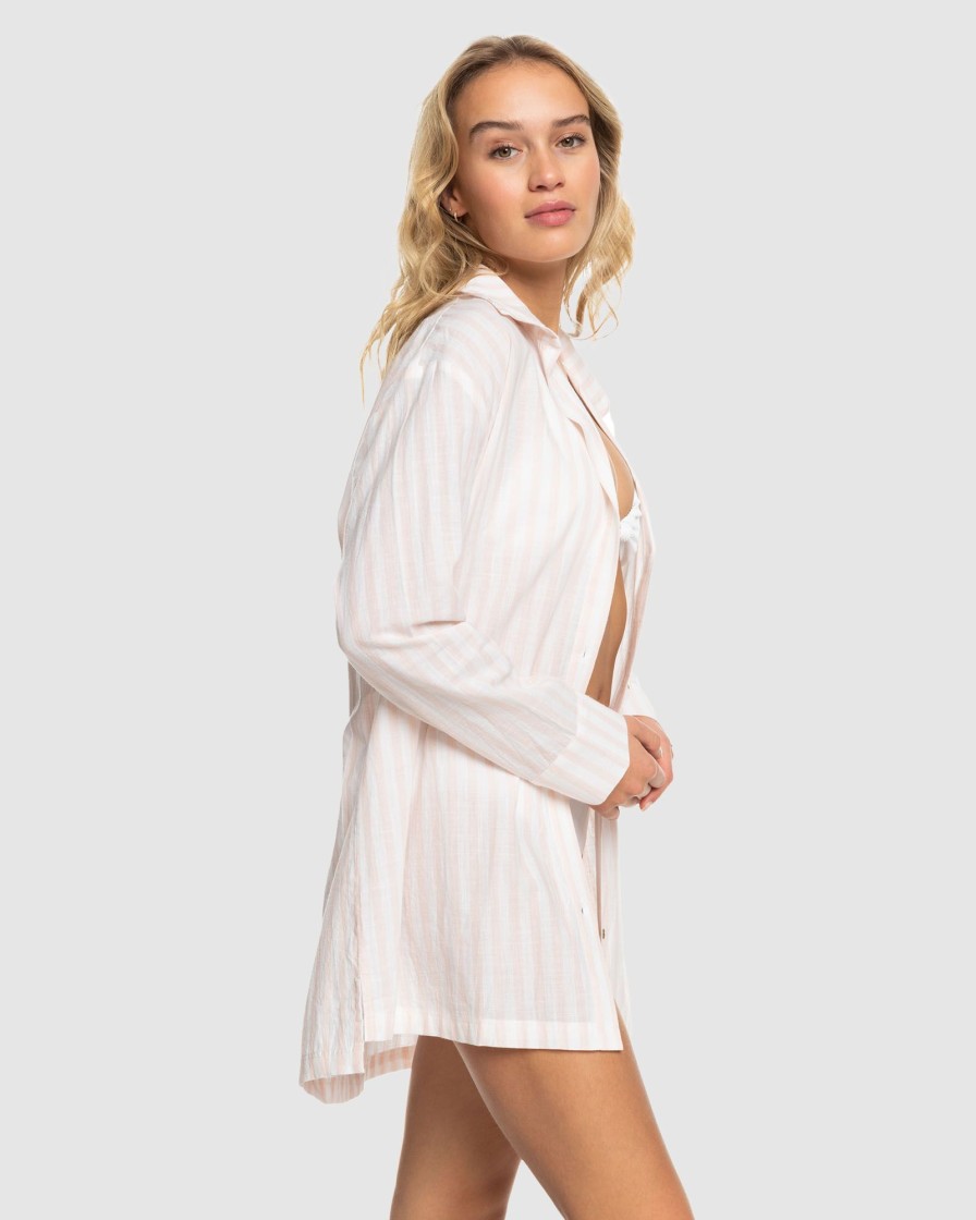 Women ROXY Overswim | Womens Welcome Summer Beach Shirt Dress