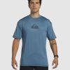 Men QUIKSILVER Rashvests | Mens Solid Streak Short Sleeve Surf T-Shirt