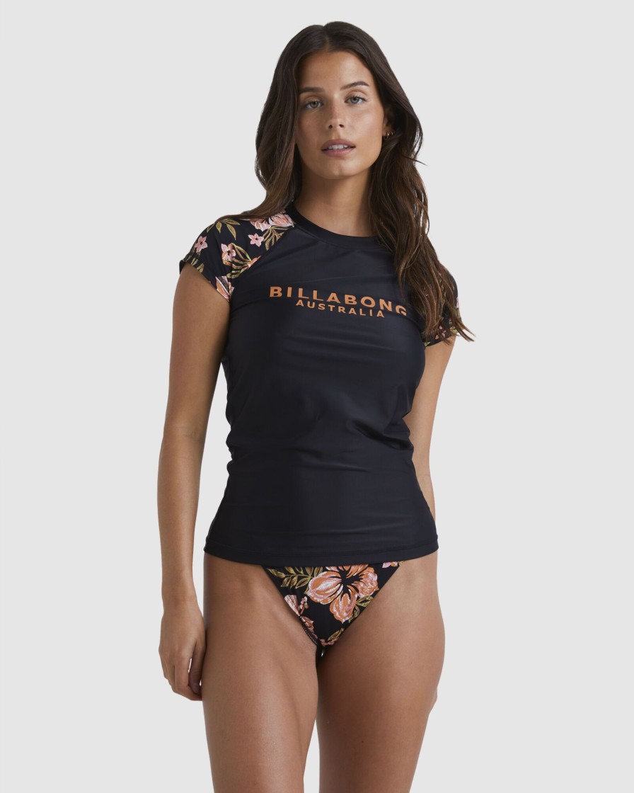 Women BILLABONG Rashvests | Hooked On Tropics Wahine Ss