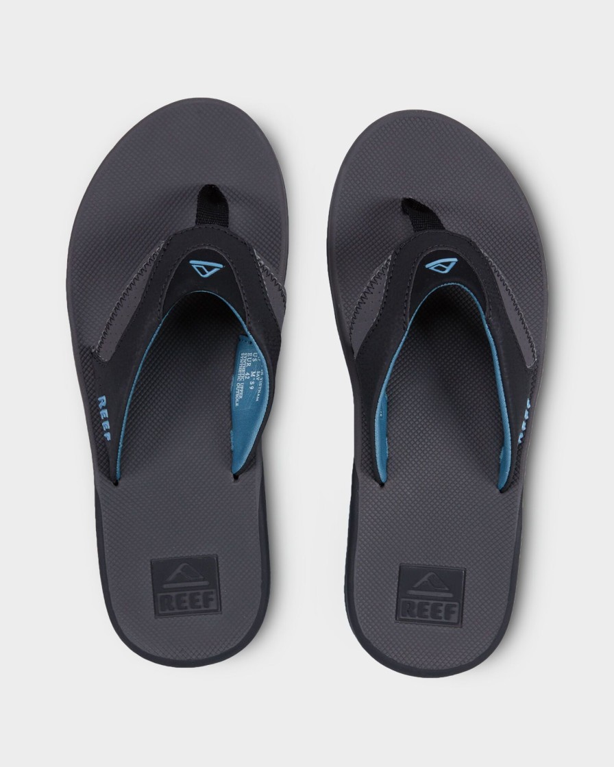 Men REEF Thongs | Fanning Thong - Black Silver