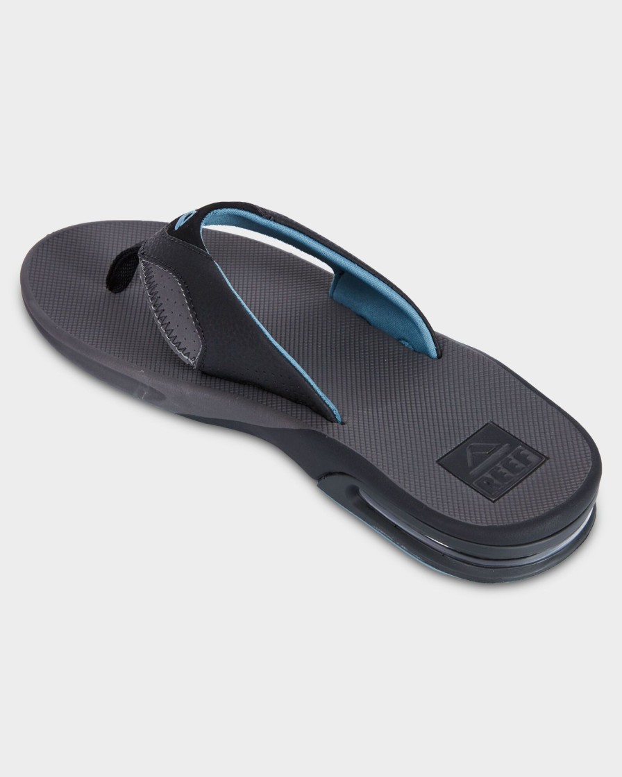 Men REEF Thongs | Fanning Thong - Black Silver