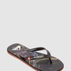 Men QUIKSILVER Thongs | Mens Molokai Highline Scallop Flip-Flops