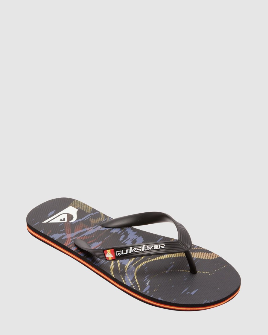 Men QUIKSILVER Thongs | Mens Molokai Highline Scallop Flip-Flops