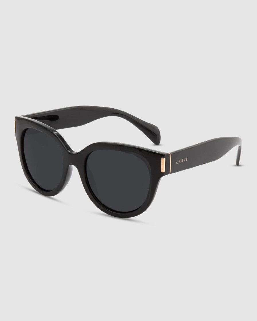 Women CARVE Sunglasses | Vivian Gloss Black Smoke Pol