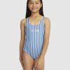 Youth ROXY Clothing | Girls 6-16 Serenity Stripe Cross Back One-Piece Swimsuit