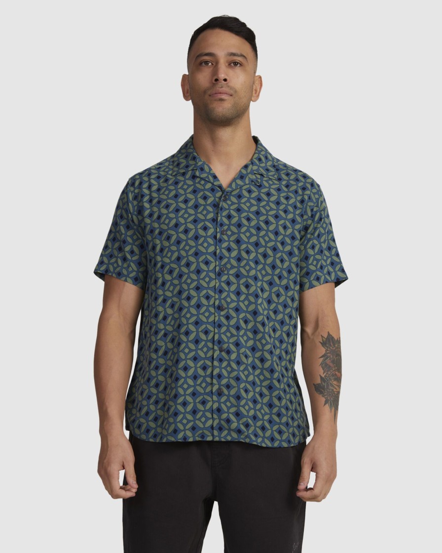 Men RVCA Shirts | Dark Botanical Shirt