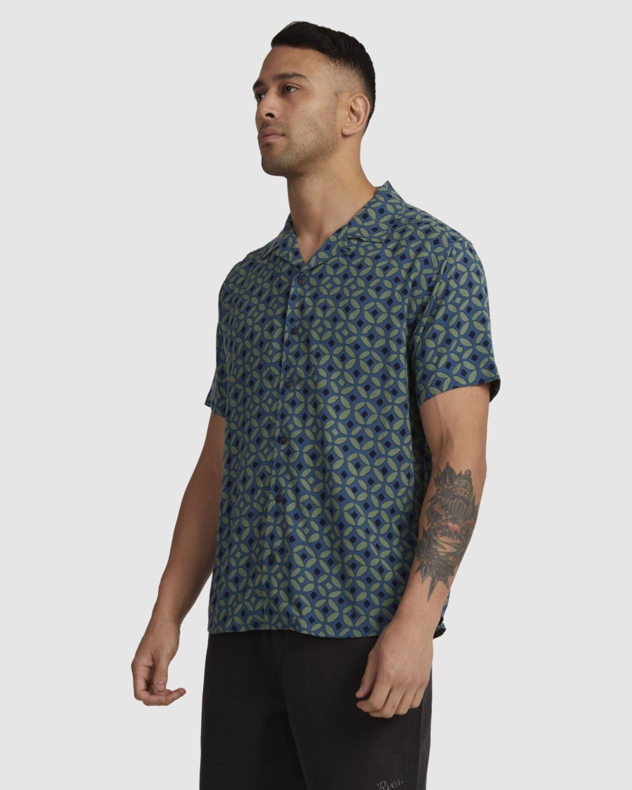 Men RVCA Shirts | Dark Botanical Shirt