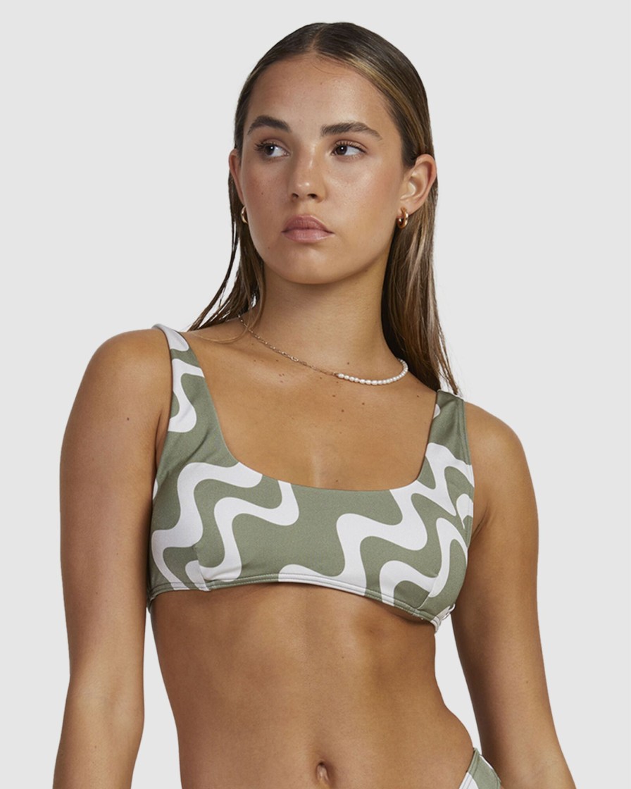 Women RVCA Bikini Tops | Waves Scooped Bralette Bikini Top