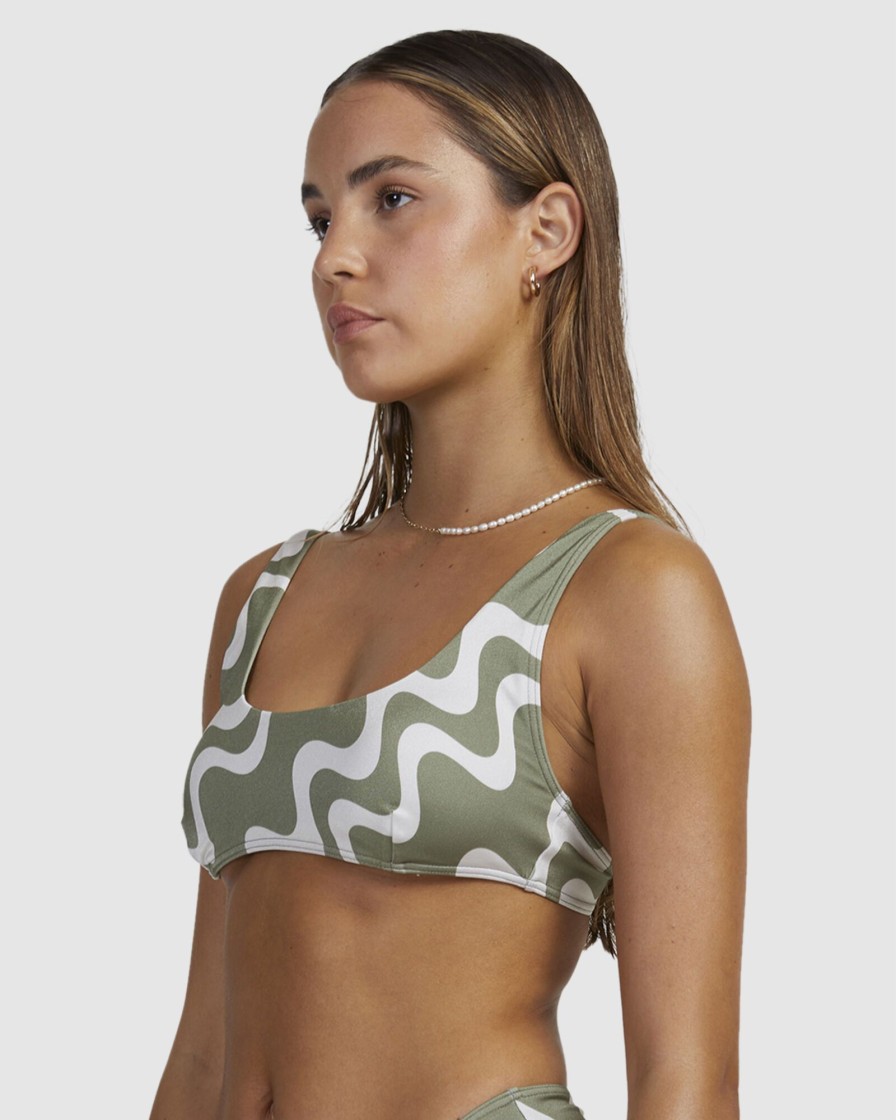 Women RVCA Bikini Tops | Waves Scooped Bralette Bikini Top