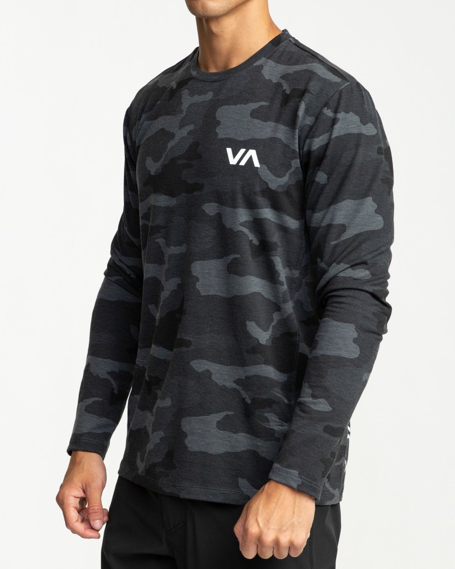 Men RVCA Knitwear | Sport Vent Long Sleeve T-Shirt