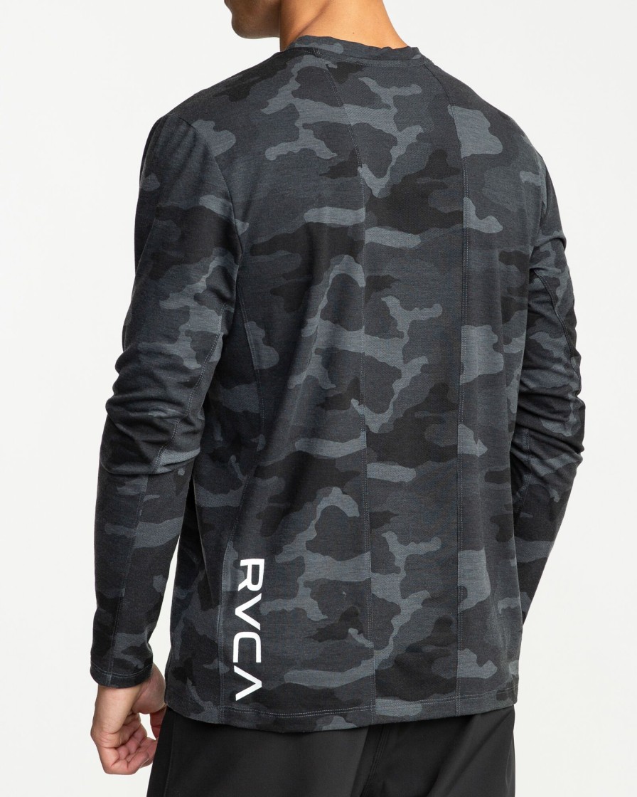 Men RVCA Knitwear | Sport Vent Long Sleeve T-Shirt